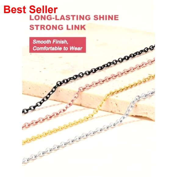 Stainless Steel Chain Necklace, 2mm Cable, Hypoallergenic, 20 Inches - Picture 5 of 7